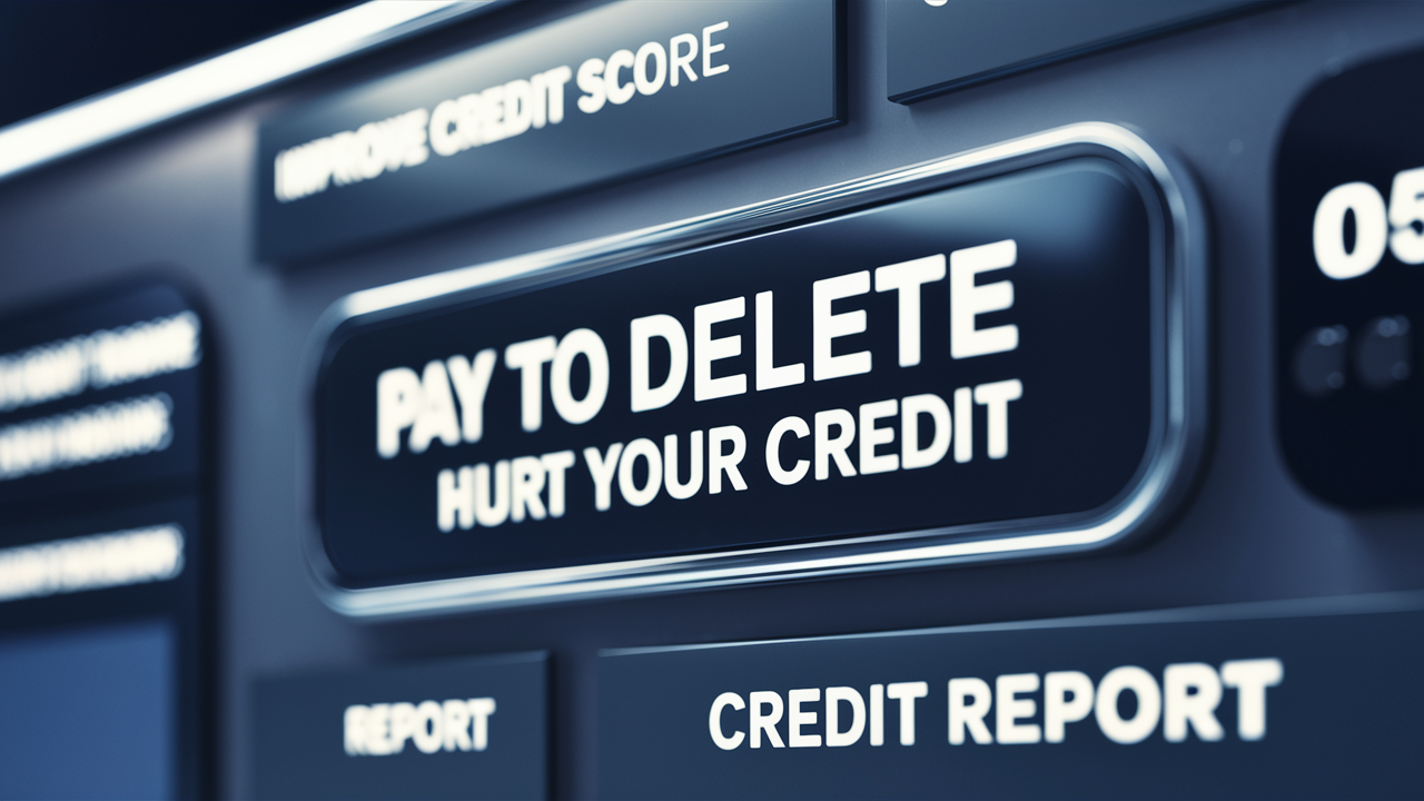 Does pay to delete hurt your credit?