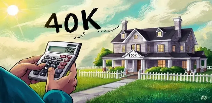 Can I afford a 300k house on a 40k salary?