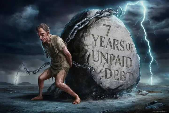 What happens after 7 years of not paying debt?